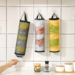 2 Pcs Grocery Bag Holder Wall Mount – Plastic Bag Holder Kitchen Organizer - Image 8